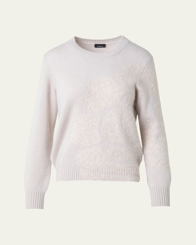 Anemone Boucle Cashmere-Silk Knit Sweater
